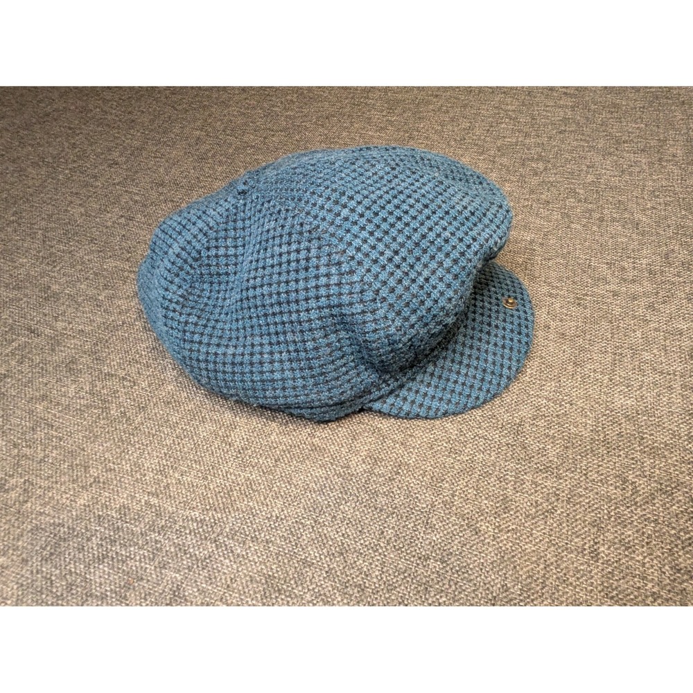 Vintage Black Jack DMD Newsboy Cabbie Hat Plaid OS Retro 90s Style Dark Academia